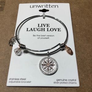 NWT Live Laugh Love Adjustable Bracelet